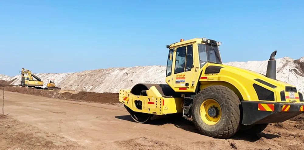 Ground leveling and compaction works at NTB Industrial Par Ground leveling and compaction works at NTB Industrial Par