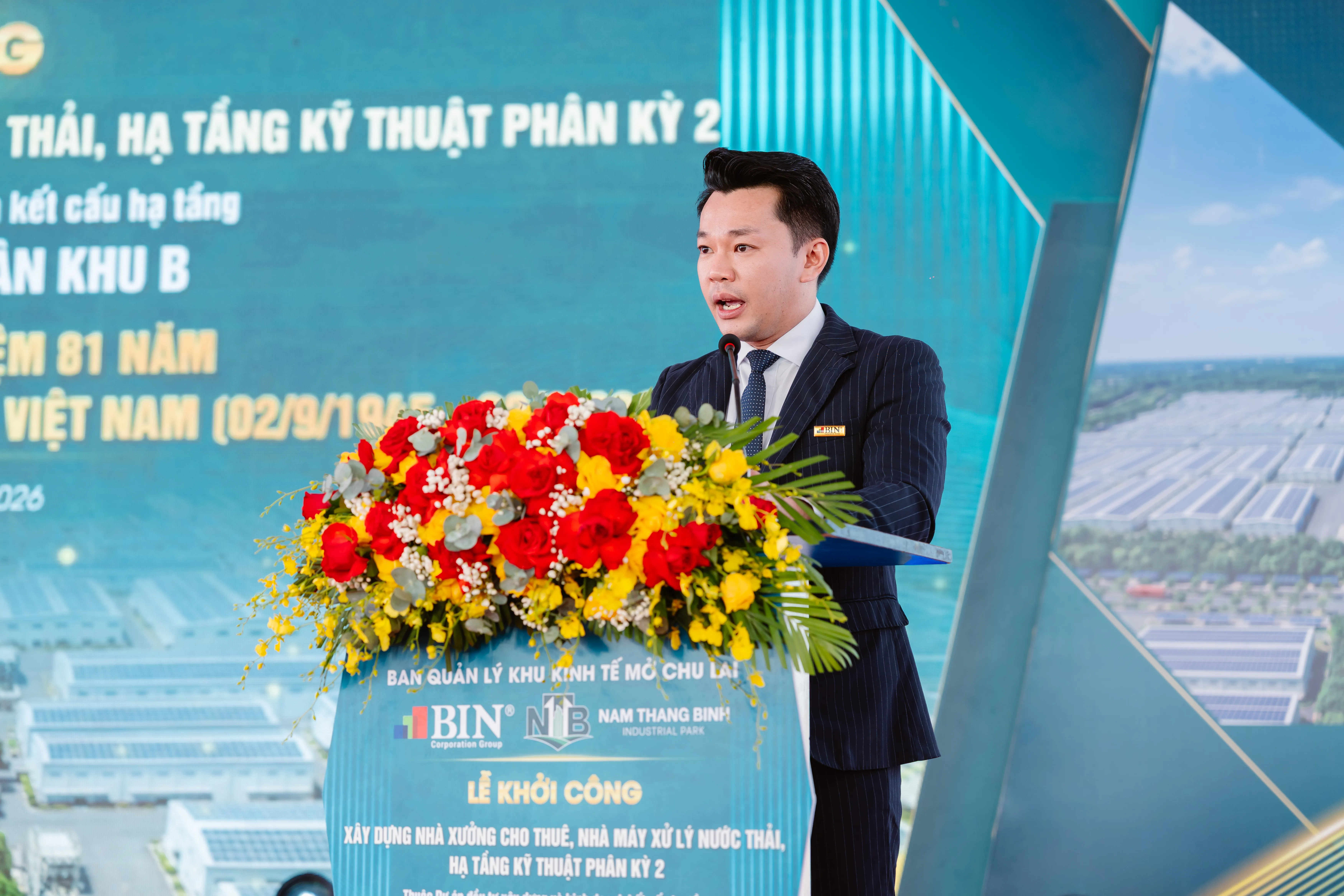 Mr. Hoang Long – Deputy General Director of BIN Corporation, representing the project developer Mr. Hoang Long – Deputy General Director of BIN Corporation, representing the project developer