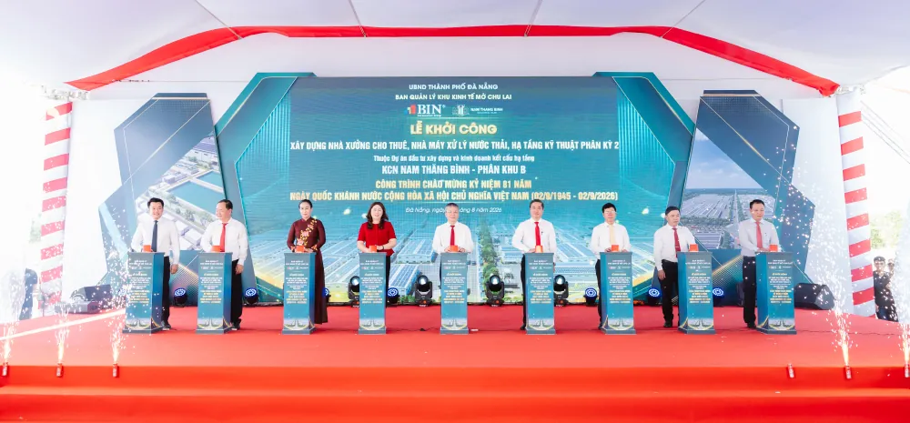 PRESS RELEASE: Groundbreaking Ceremony for The Construction of Factories for Lease, a Wastewater Treatment Plant, and Phase 2 Technical Infrastructure under the Subdivision B project - Nam Thang Binh Industrial Park